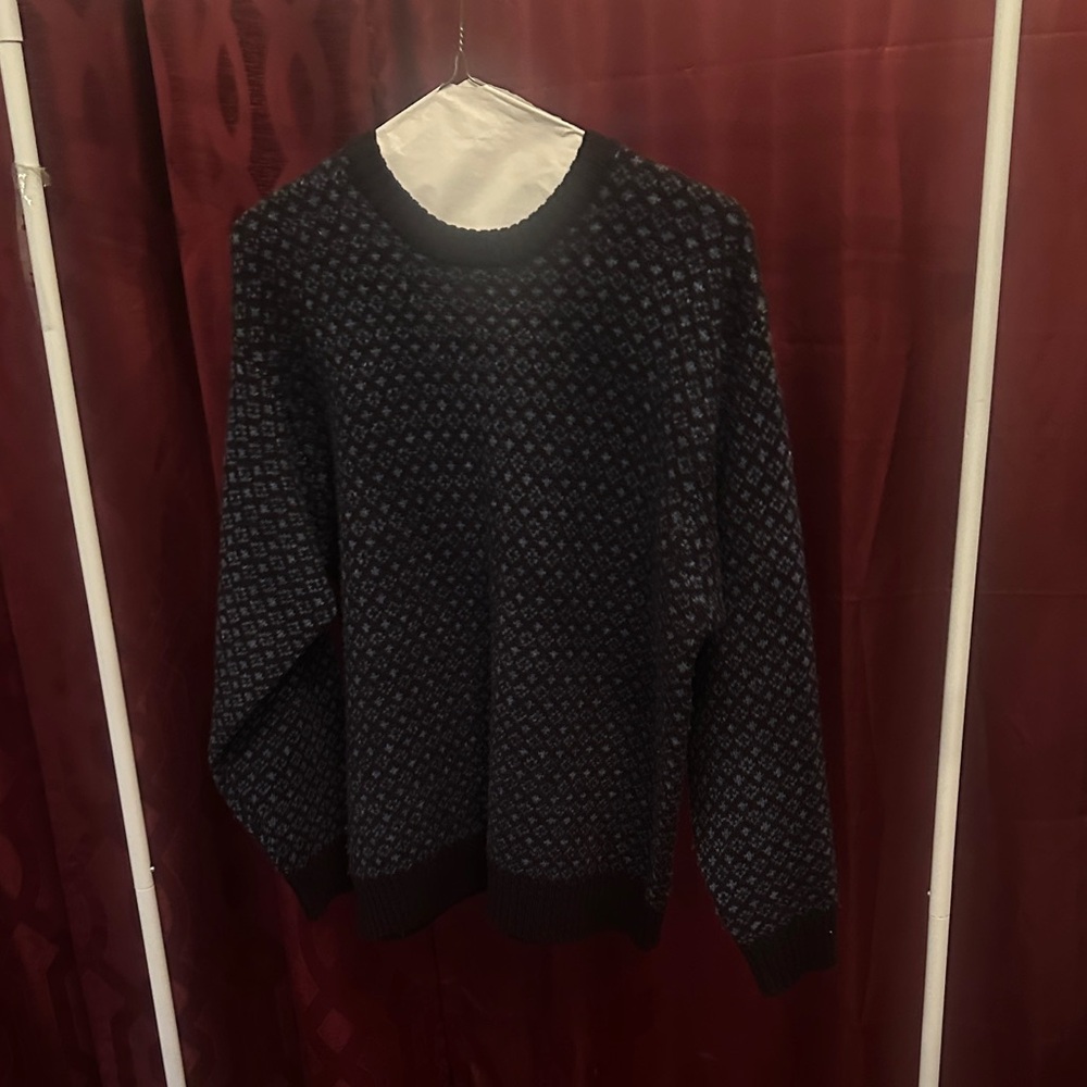 Allen Solly Men's Dark Patterned Crewneck Sweater